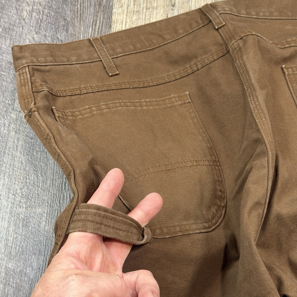 Dickies Carpenter Pants Mens 40x30 Brown Duck Canvas Workwear Utility Relaxed - Picture 10 of 15